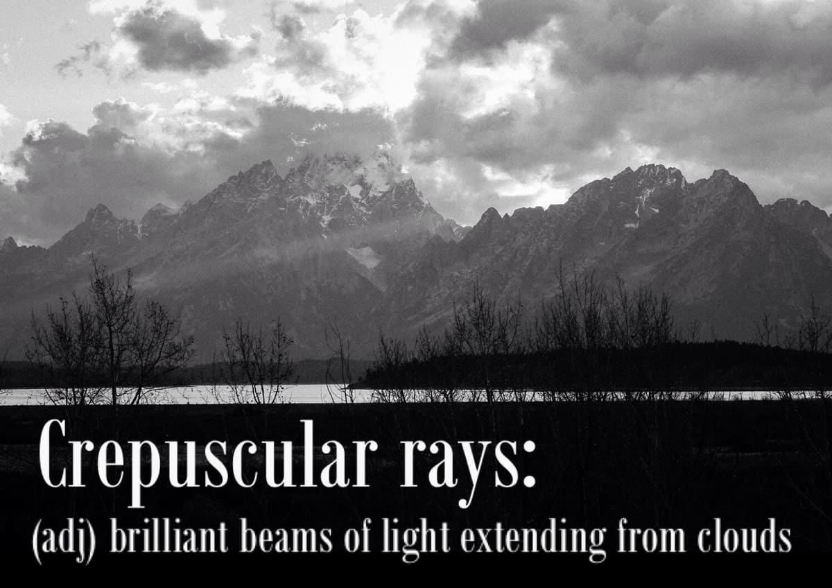 The word is Crepuscular Rays