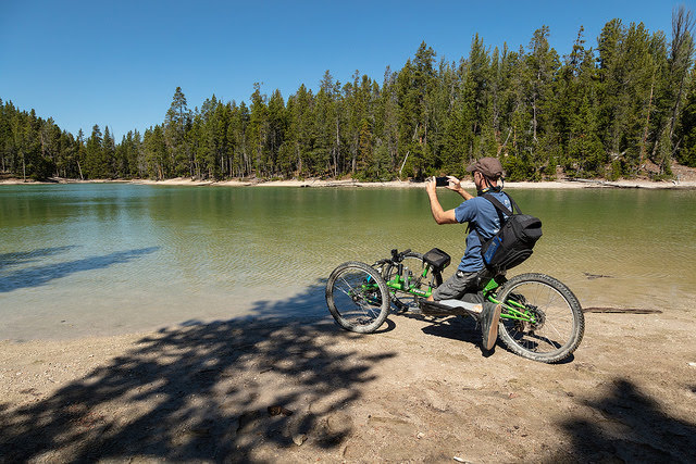 Dave photographing Clear Lake.