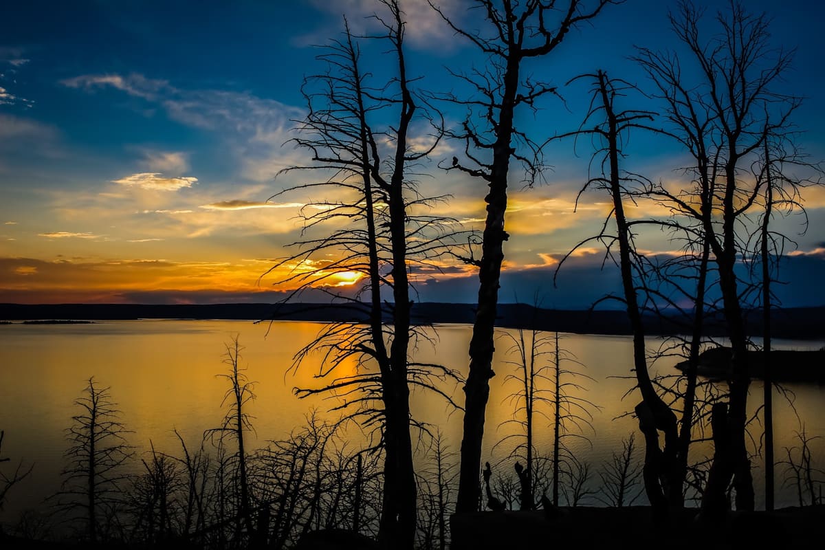 Sunset at Yellowstone Lake