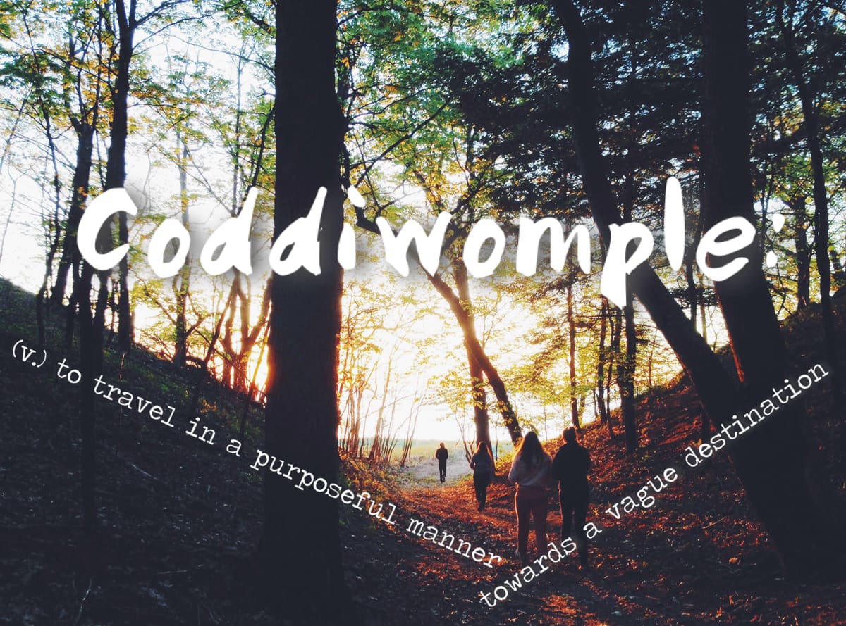 The word is Coddiwomple