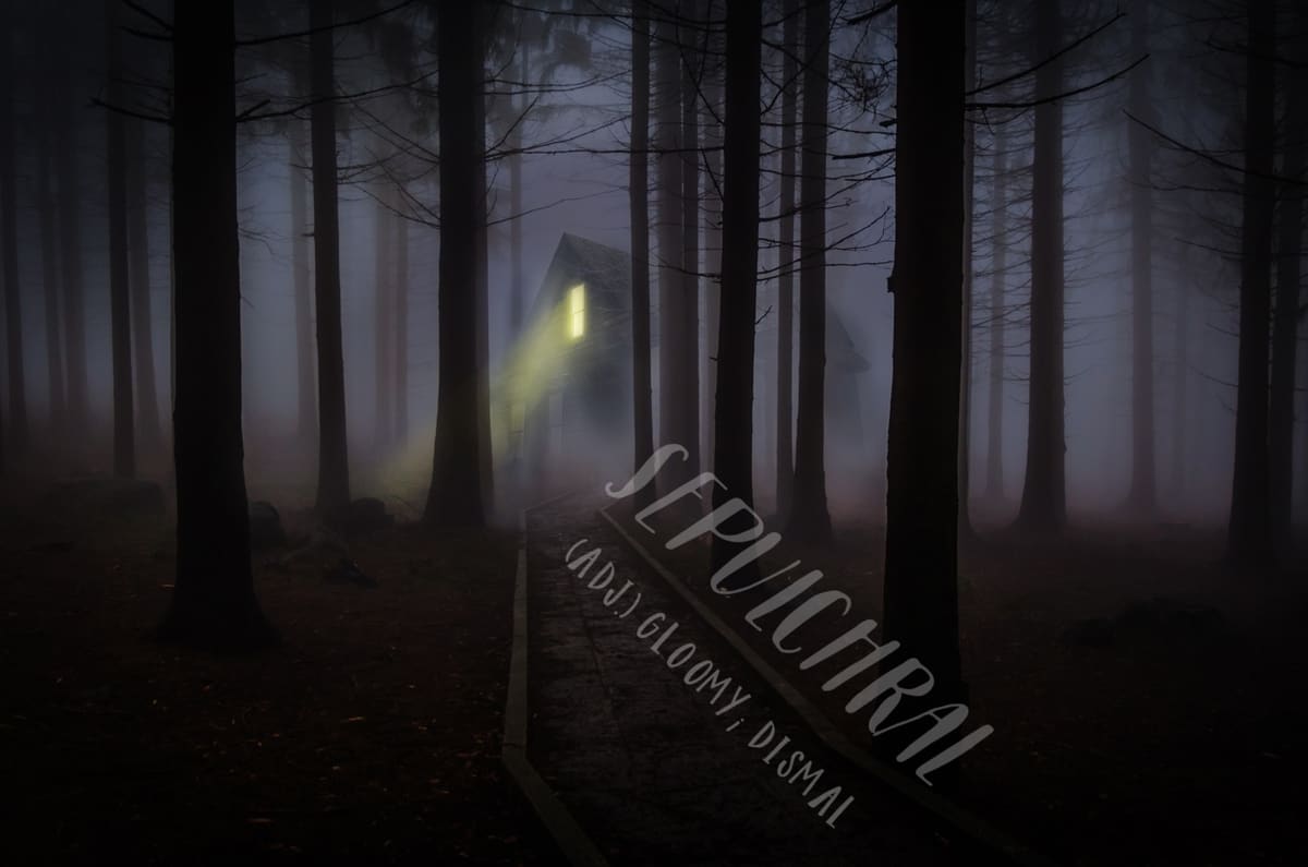 The word is Sepulchral